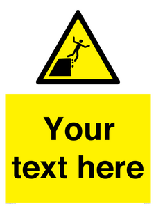 Custom Warning unstable cliff edge